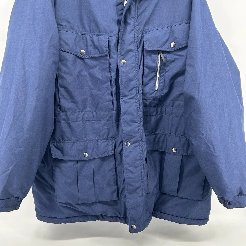 Boulder Creek Expedition Parka Mens 3XLT Blue Fleece Lined Jacket No Hood Rugged